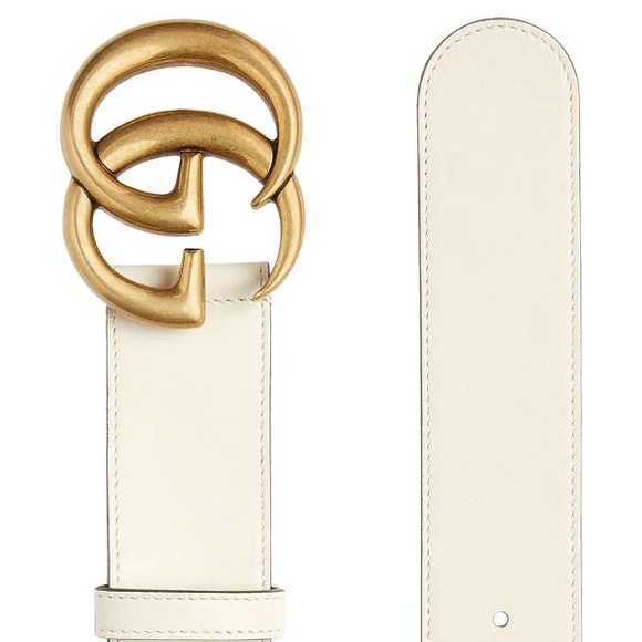 AUTHENTIC GUCCI LEATHER BELT WITH
DOUBLE G BUCKLE - Picture 8 of 10